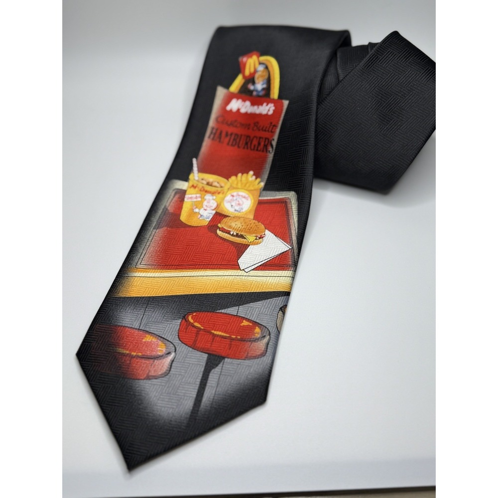McDonald's Hamburgers Crest The Uniform Company‎ Vintage Neck Tie